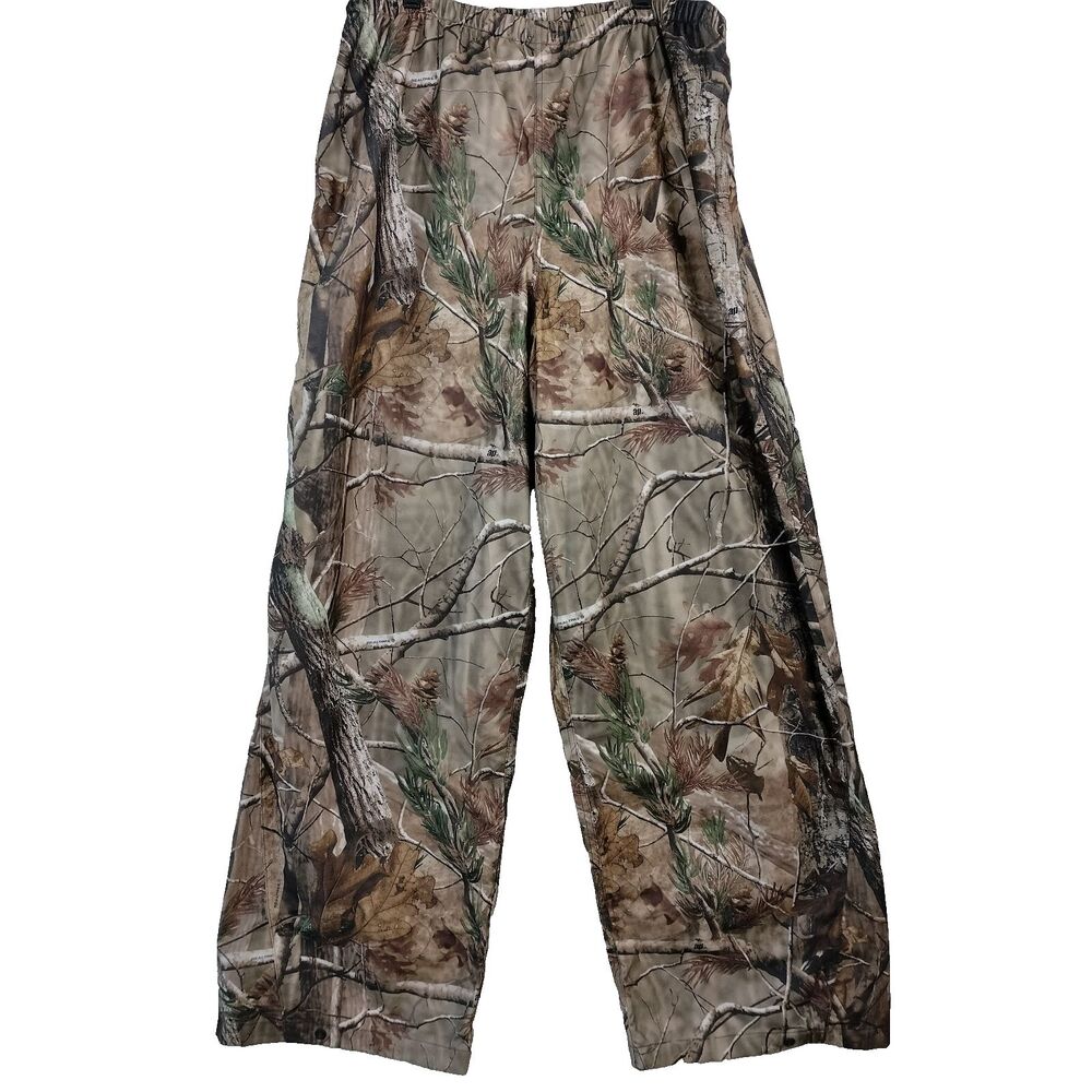 Mad Dog Camouflage Pants Mens 2XL Hunting Realtree Camo Mesh Lined Elastic Waist
